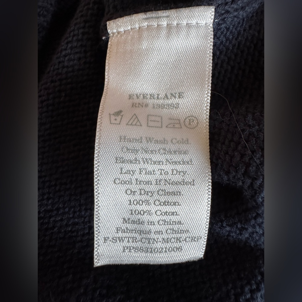 Everlane Navy Mock-neck Sweater, Size Medium - Picture 4 of 5
